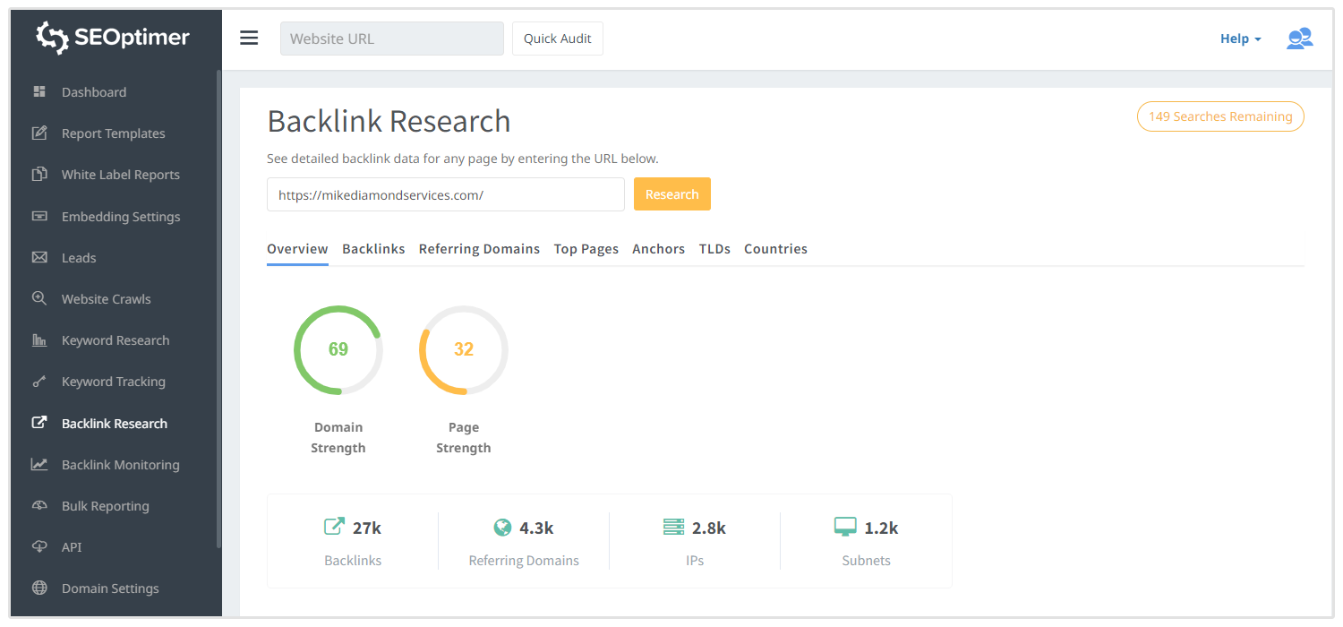 herramienta de investigación de backlinks